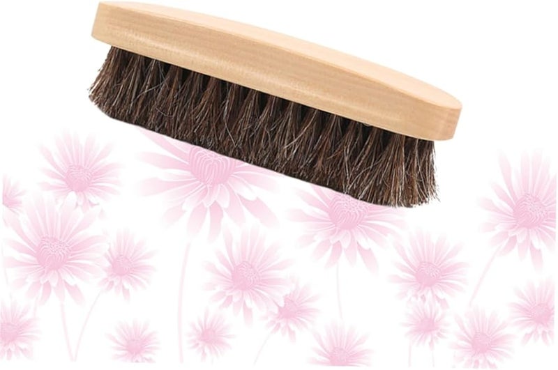 فرشاة أحذية بشعيرات من شعر الحصان ومقبض خشبي مقاومة للرطوبة وقابلة للحمل للرجال والنساء - Image 4